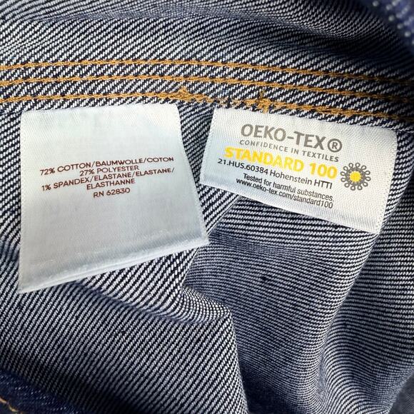 Blake Shelton Lands End Mens Denim Button Up Shirt 3XL Shacket Western Heritage - Picture 6 of 10